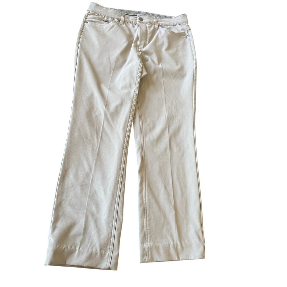 DKNY Mens Chino Pants Size 32X34 Beige Golf Performance Lightweight Stretch Tech
